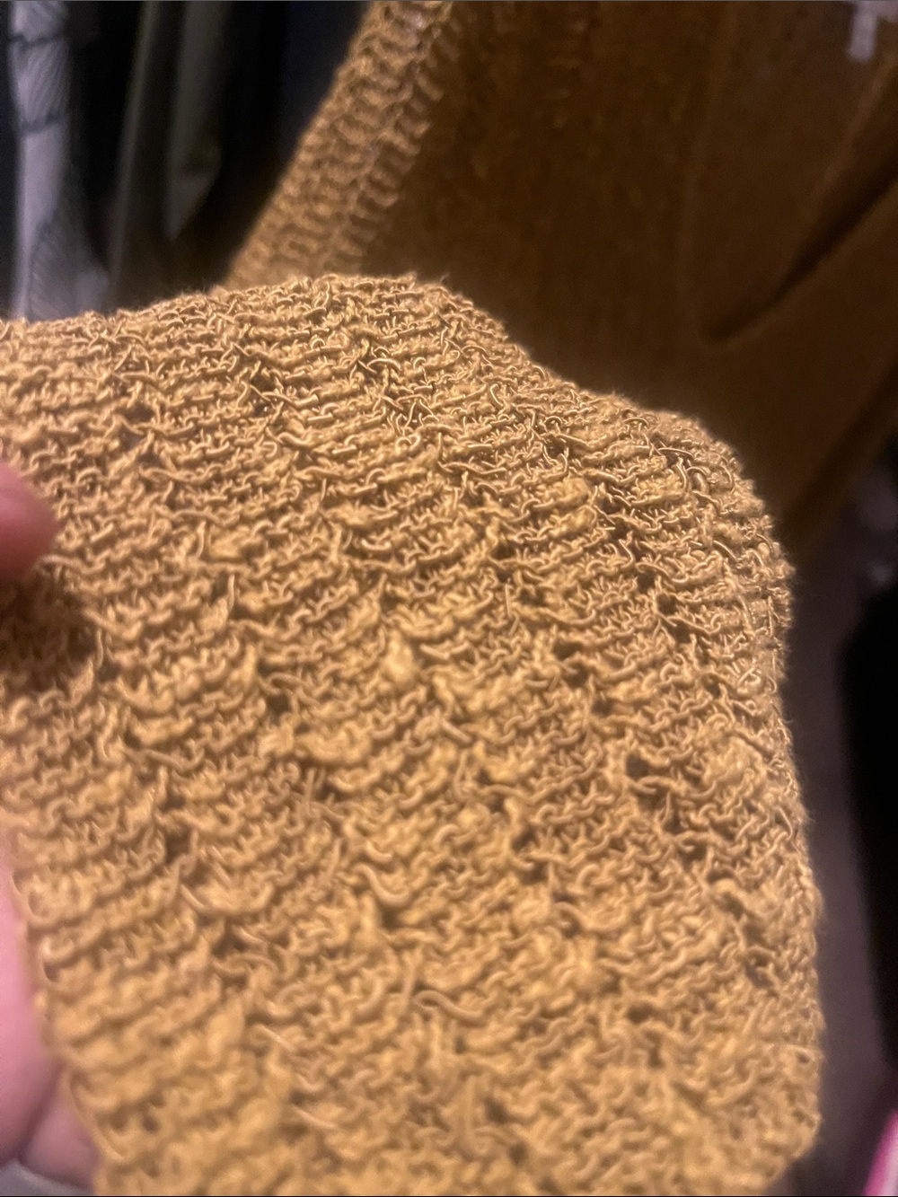 J. Jill Mustard Ribbed V-Neck Tunic Sweater - Picture 5 of 5